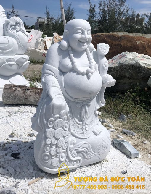 Tượng Phật Di Lặc đứng bao tiền đá đẹp