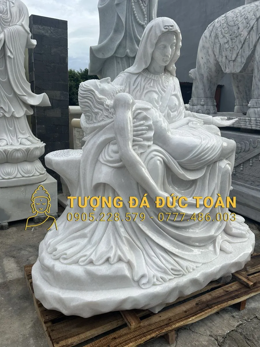 TƯỢNG ĐỨC MẸ SẦU BI ĐÁ TRẮNG CAO 1,5M DM_11 8 15 (4)