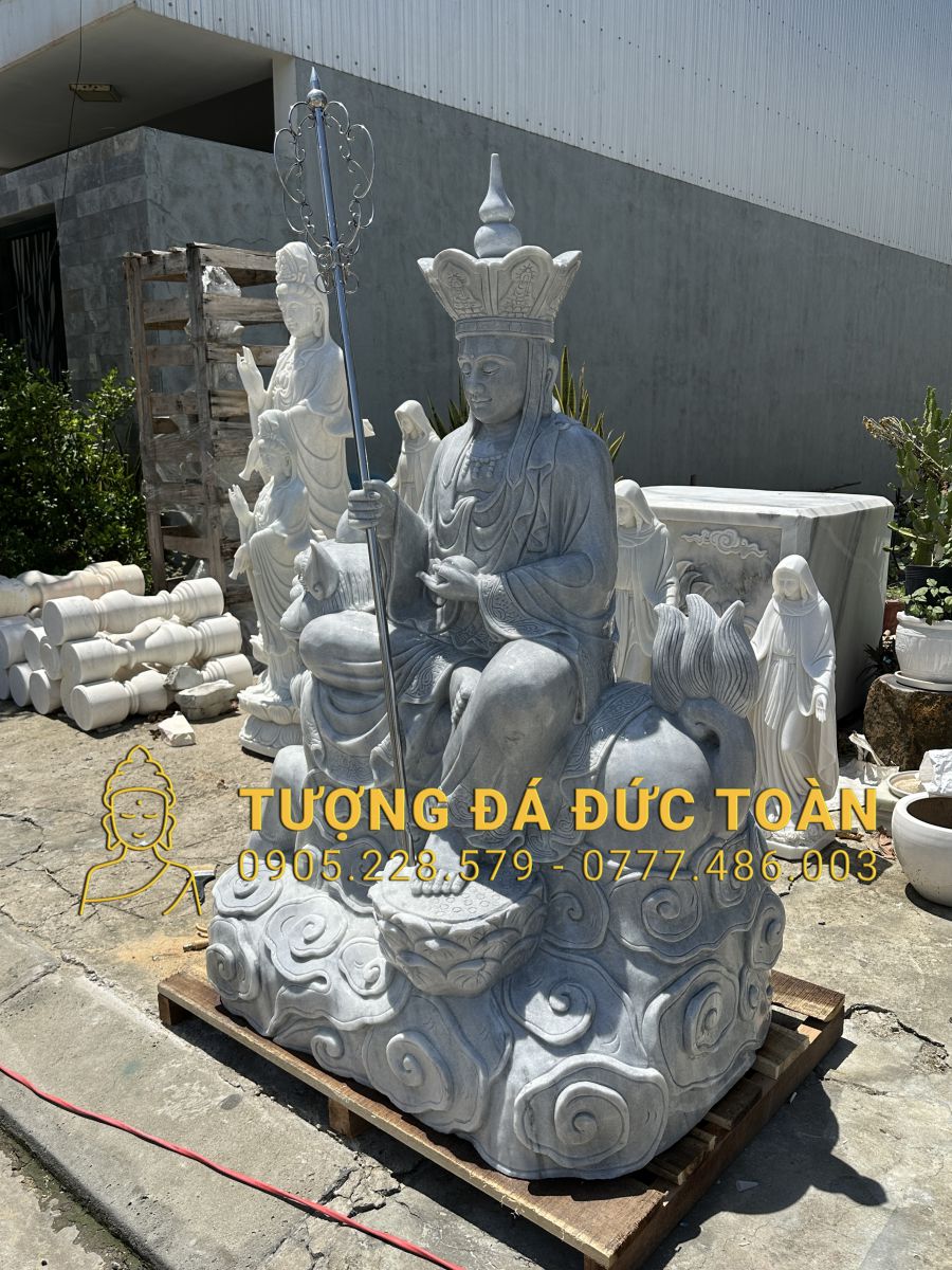 TƯỢNG PHẬT ĐỊA TẠNG CƯỠI ĐỀ THÍNH ĐÁ XÁM ĐT_04 6 4 (4)
