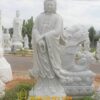 Phật Quan Âm đứng dài sen đá