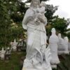 Tượng Đức Mẹ Hằng Cứu Giúp đá cẩm thạch trắng