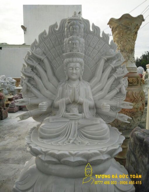 Tượng Phật Nghìn Mắt Nghìn Tay đá cẩm thạch nguyên khối