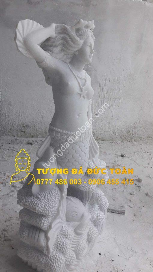 Tượng Nàng Tiên Cá Bằng Đá Cẩm Thạch
