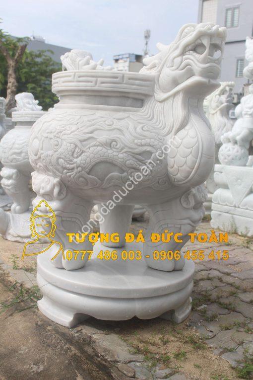 Lư Hương Đá Chạm Rồng Nguyên Khối Đà Nẵng