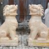 Tượng Nghê đá cẩm thạch vàng tự nhiên