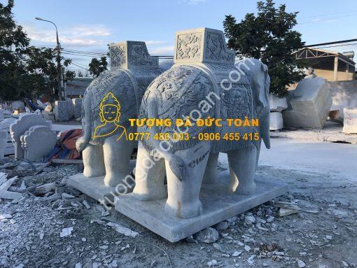 Tương Voi đá cẩm thạch trắng nguyên khối