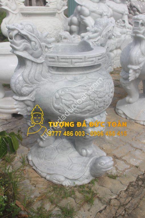 Lư Hương Đá Cẩm Thạch Nguyên Khối Đẹp