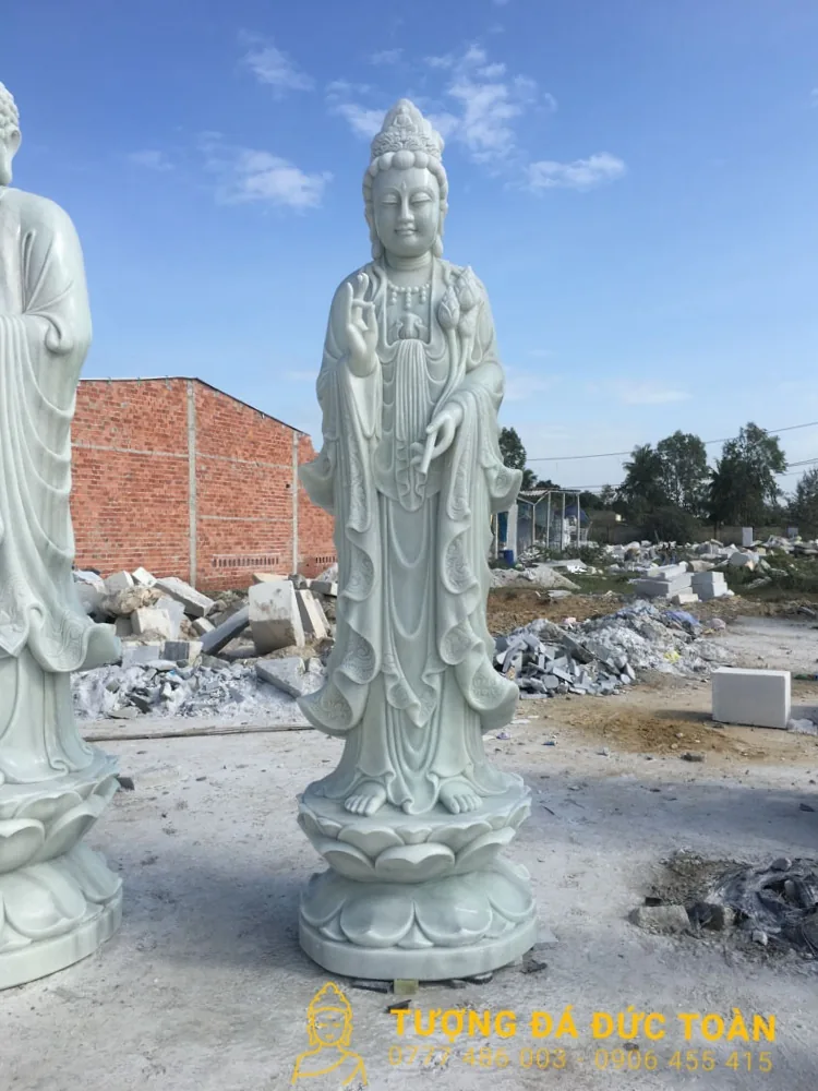 Tượng Tam Thế Phật Đá Cẩm Thạch Non Nước Đà Nẵng