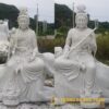 Tượng Văn Thù Phổ Hiền Bồ Tát Đá Cẩm Thạch Trắng Đà Nẵng