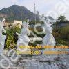 Tượng Cô Gái Bằng Đá Tự Nhiên Màu Trắng