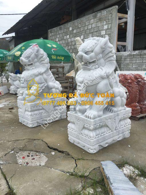 Bán tượng Kỳ Lân đá cẩm thạch nguyên khối tự nhiên