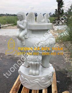 Lư Hương Công Giáo Đá Cẩm Thạch Nguyên Khối