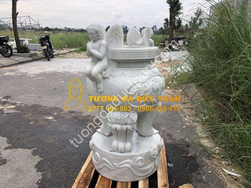 Lư Hương Công Giáo Đá Cẩm Thạch Nguyên Khối