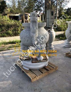 Lư Hương Đá Nguyên Khối Chạm Khắc Tinh Xảo