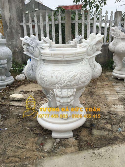 Lư Hương Đá Rồng Xám Mỹ Nghệ Đà Nẵng