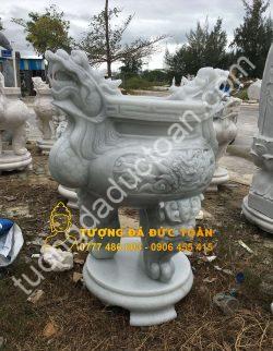 Lư Hương Đá Rồng Xám Mỹ Nghệ Đà Nẵng