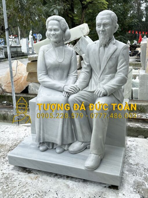ĐIÊU KHẮC TƯỢNG CHÂN DUNG 2 CỤ THEO MẪU TBT_53 - Hình ảnh 3