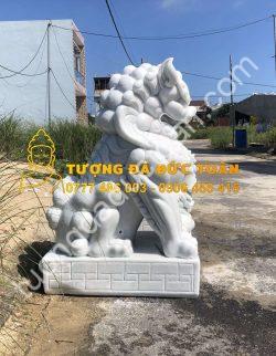 Chế tác tượng Kỳ Lân trấn cổng đá đẹp giá rẻ