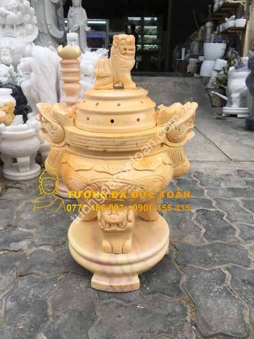 Lư Hương Đá Cẩm Thạch Vàng Non Nước Đà Nẵng
