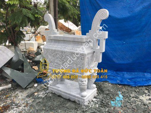 Lư Hương Đá Chạm Vuông Mỹ Nghệ Non Nước