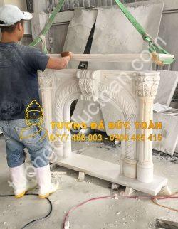Lò Sưởi Đá Cẩm Thạch Màu Trắng Đẹp Đà Nẵng