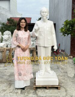 TƯỢNG BÁC HỒ CAO 1,7M BẰNG ĐÁ TRẮNG BH_03