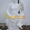 Tượng Thiếu Nữ Đánh Đàn Bằng Đá Cẩm Thạch Tự Nhiên