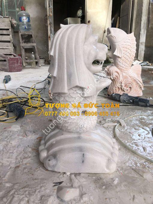 Tượng Sư Tử Singapo bằng đá đẹp.