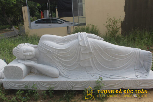 Tượng Phật Nhập Niết Bàn Đá Trắng Mỹ Nghệ Đà Nẵng