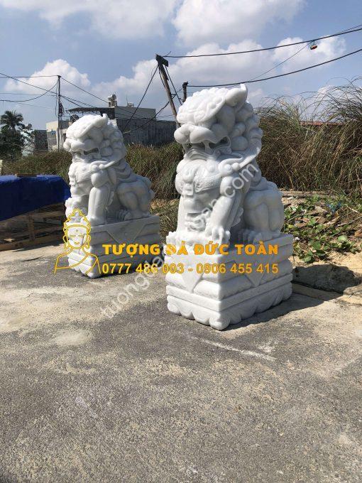 Chế tác tượng Kỳ Lân đá cẩm thạch đẹp tự nhiên