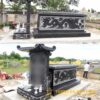 Lăng Mộ Đá Cẩm Thạch Màu Đen Non Nước Nguyên Khối
