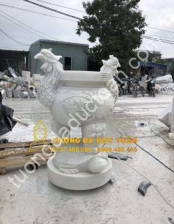 Lư Hương Đá Điêu Khắc Đầu Phụng Mỹ Nghệ Đà Nẵng