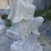 Tượng Phật La Hán Đá Màu Trắng Cẩm Thạch