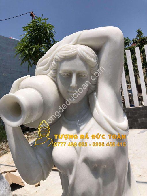 Tượng Cô Gái Bằng Đá Cẩm Thạch Trắng Non Nước Đà Nẵng