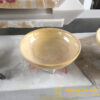 Lavabo Đá Tự Nhiên Hình Tròn Màu Vàng Nguyên Khối