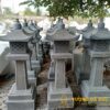 Đèn Đá Cẩm Thạch Sân Vườn Mỹ Nghệ Màu Xám Nguyên Khối
