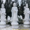 Tượng Tam Thế Phật Đá Cẩm Thạch Trắng Mỹ Nghệ