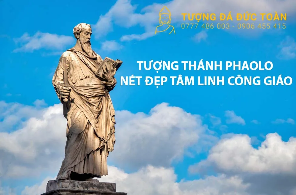 Tượng Thánh Phaolo Chế Tác Từ Đá Cẩm Thạch Tự Nhiên Nguyên Khối – Nét Đẹp Tâm Linh Công Giáo
