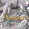 Tượng cá heo đá cẩm thạch trắng