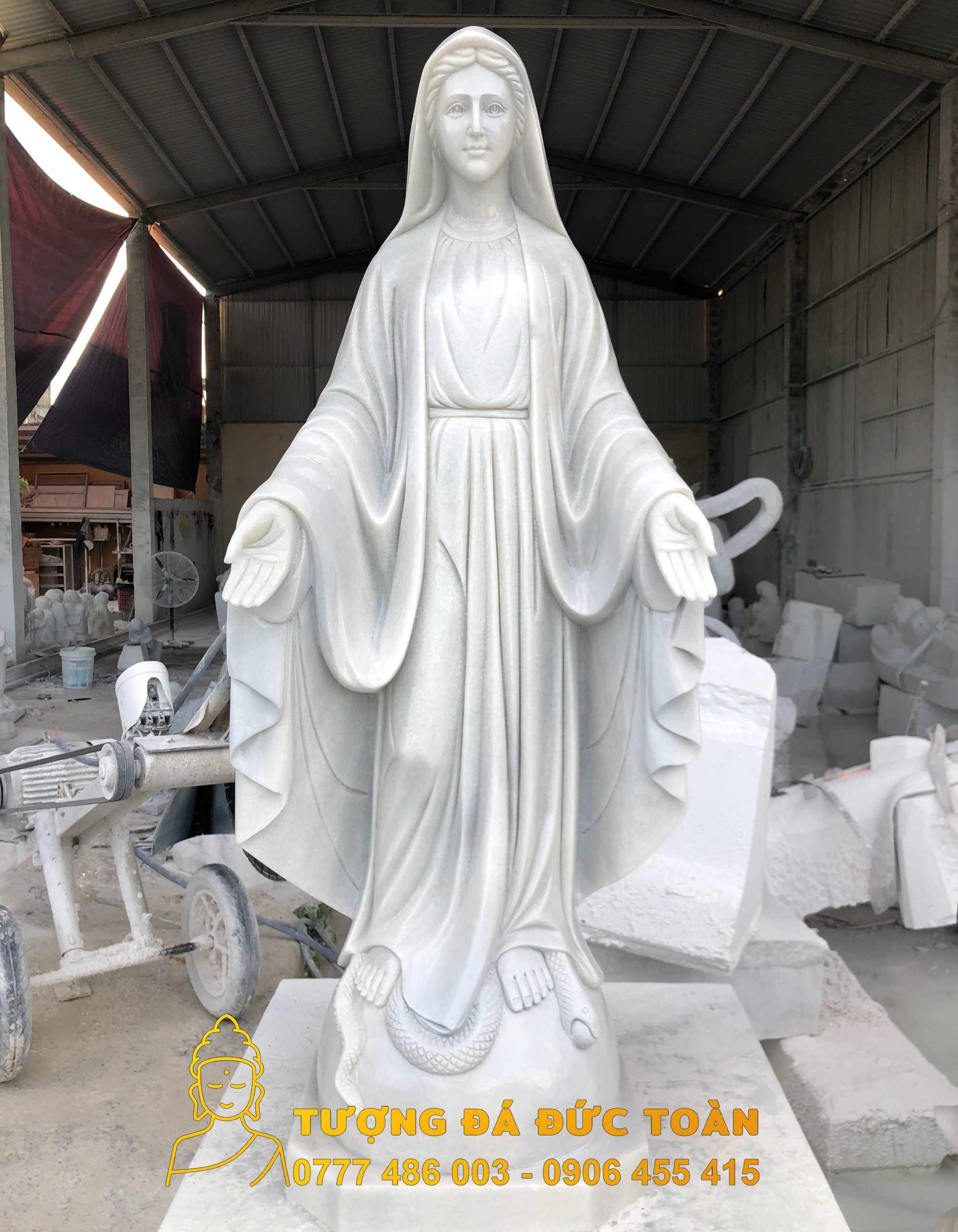Mẫu Tượng Công Giáo Đức Mẹ Maria Đá Đẹp - Tượng Đá Đức Toàn