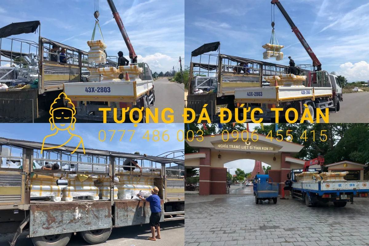 Hình ảnh cơ sở Tượng Đá Đức Toàn vận chuyển hàng hóa và lắp đặt tận nơi