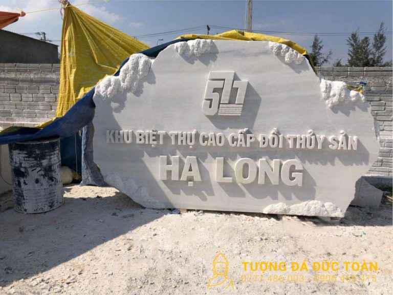 Bảng Hiệu Khu Biệt Thự Bằng Đá Cẩm Thạch