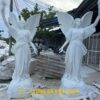 TƯỢNG THIÊN THẦN BẰNG ĐÁ CẨM THẠCH TRẮNG CAO 2M