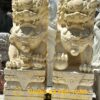 TƯỢNG KỲ LÂN ĐÁ CẨM THẠCH VÀNG NGUYÊN KHỐI