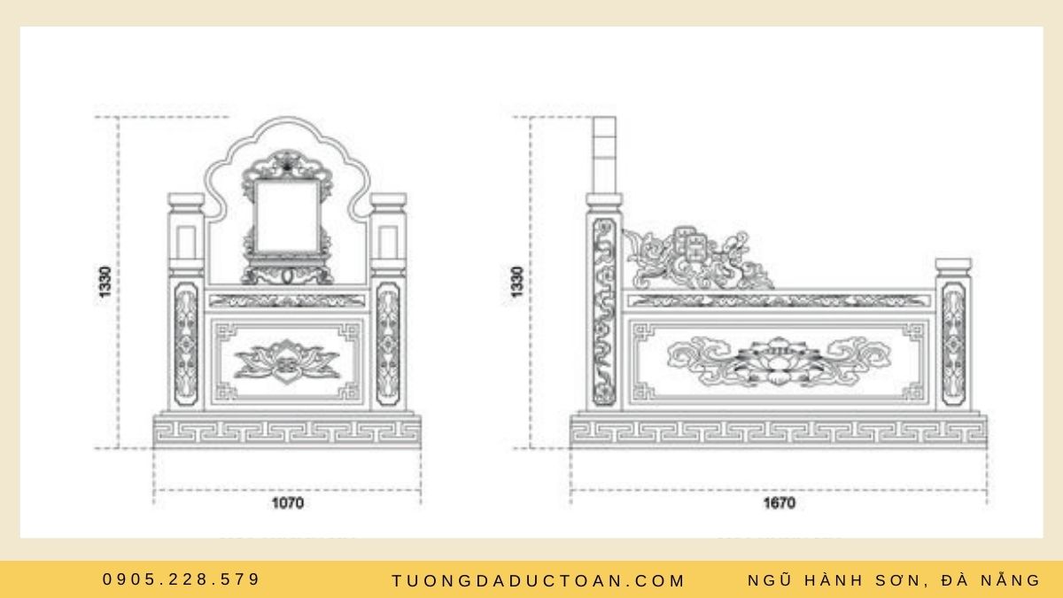 Bản vẽ thiết kế lăng mộ đá