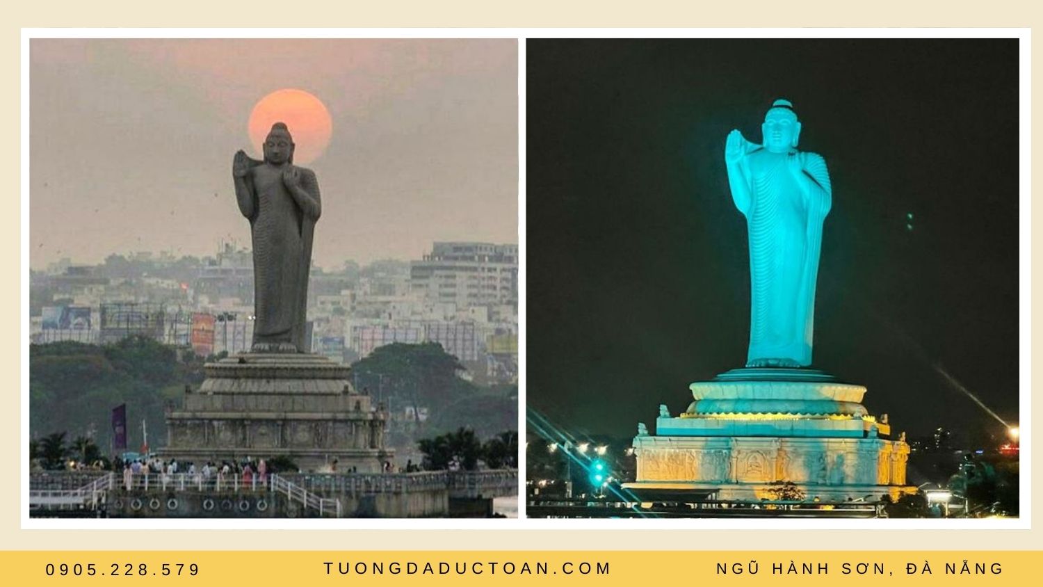 Bức tượng Phật Thích Ca Mâu Ni ở Hyderabad là một trong những tượng Phật đẹp nhất ở Ấn Độ.