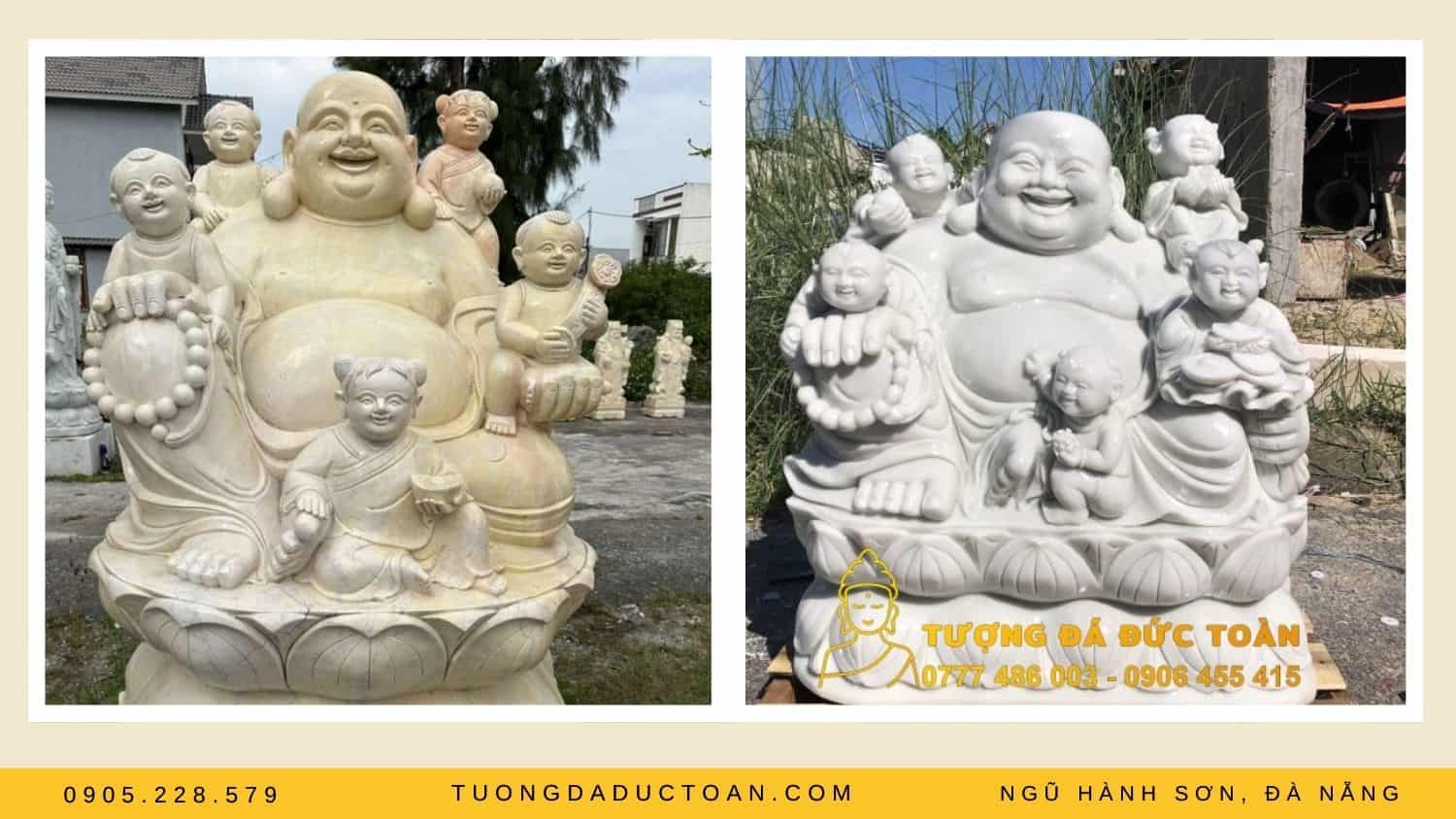 Tượng Phật Di Lặc và những em bé