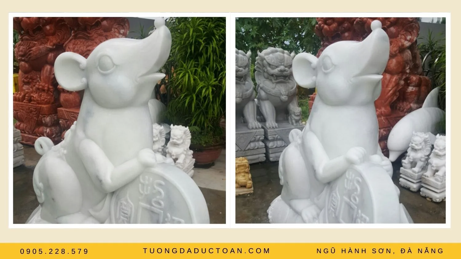 tượng chuột bằng đá