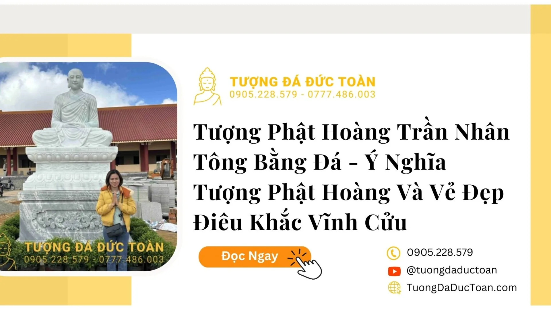 Tượng Phật Hoàng Trần Nhân Tông Bằng Đá Cao 