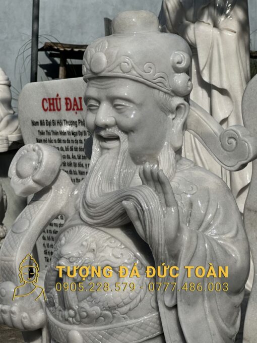 TƯỢNG THẦN TIỀN ĐÁ CẨM THẠCH XÁM NGUYÊN KHỐI TPK_14 - Hình ảnh 6